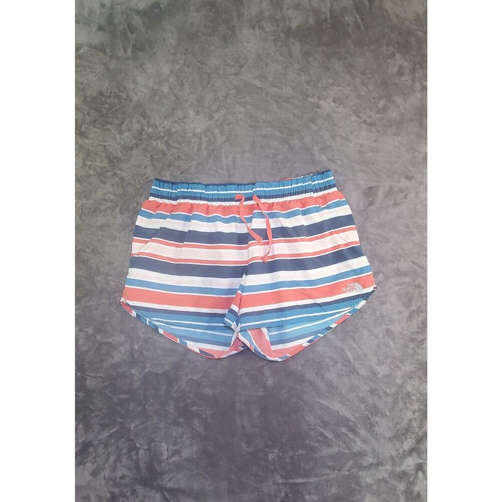 The North Face Sz L Class V Shorts Womens Striped Outdoors Swim Beach Hiking C27